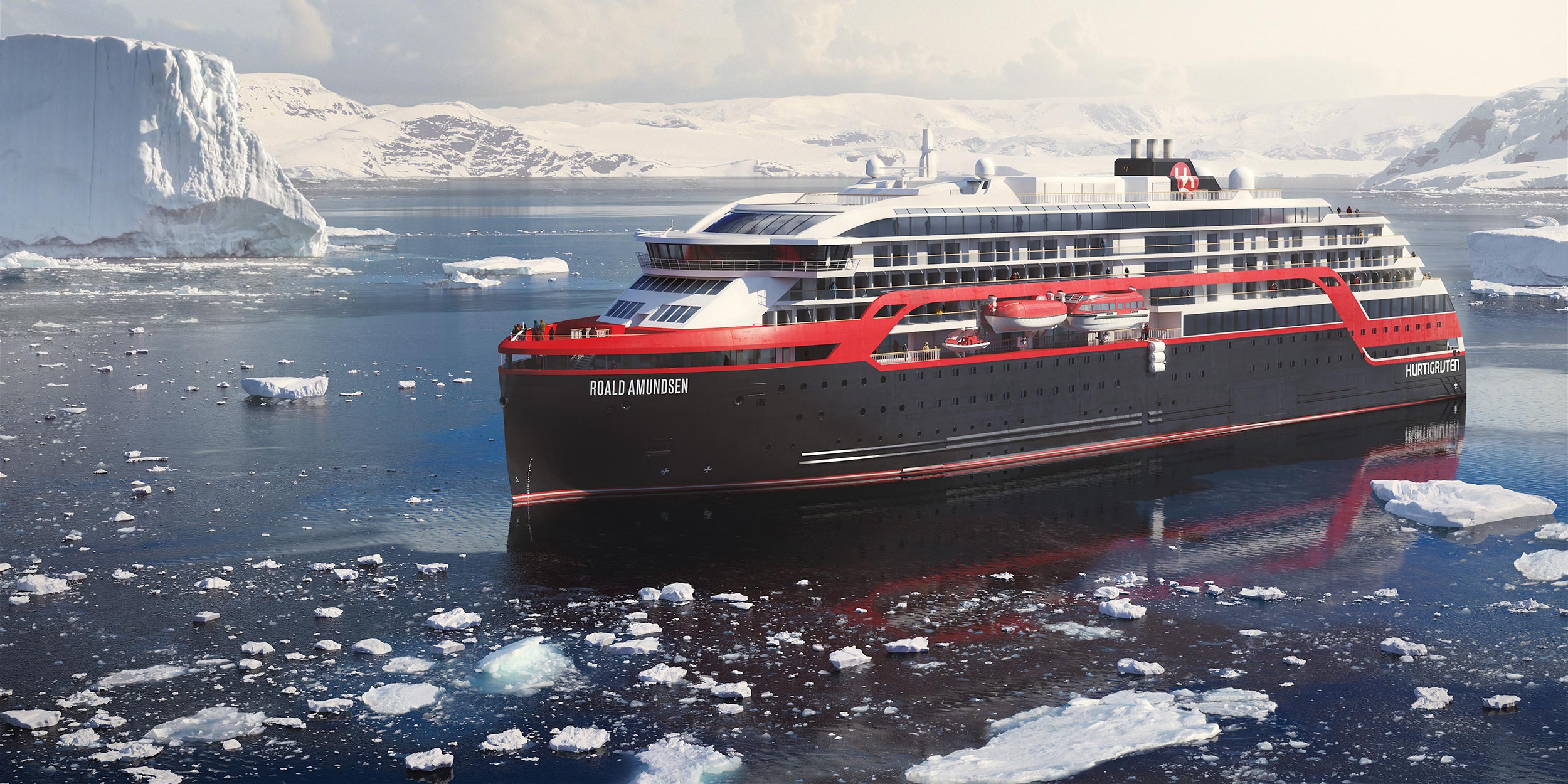 海达路德新一代的探险船 ms roald amundsen 预定於 2018 年加入服役