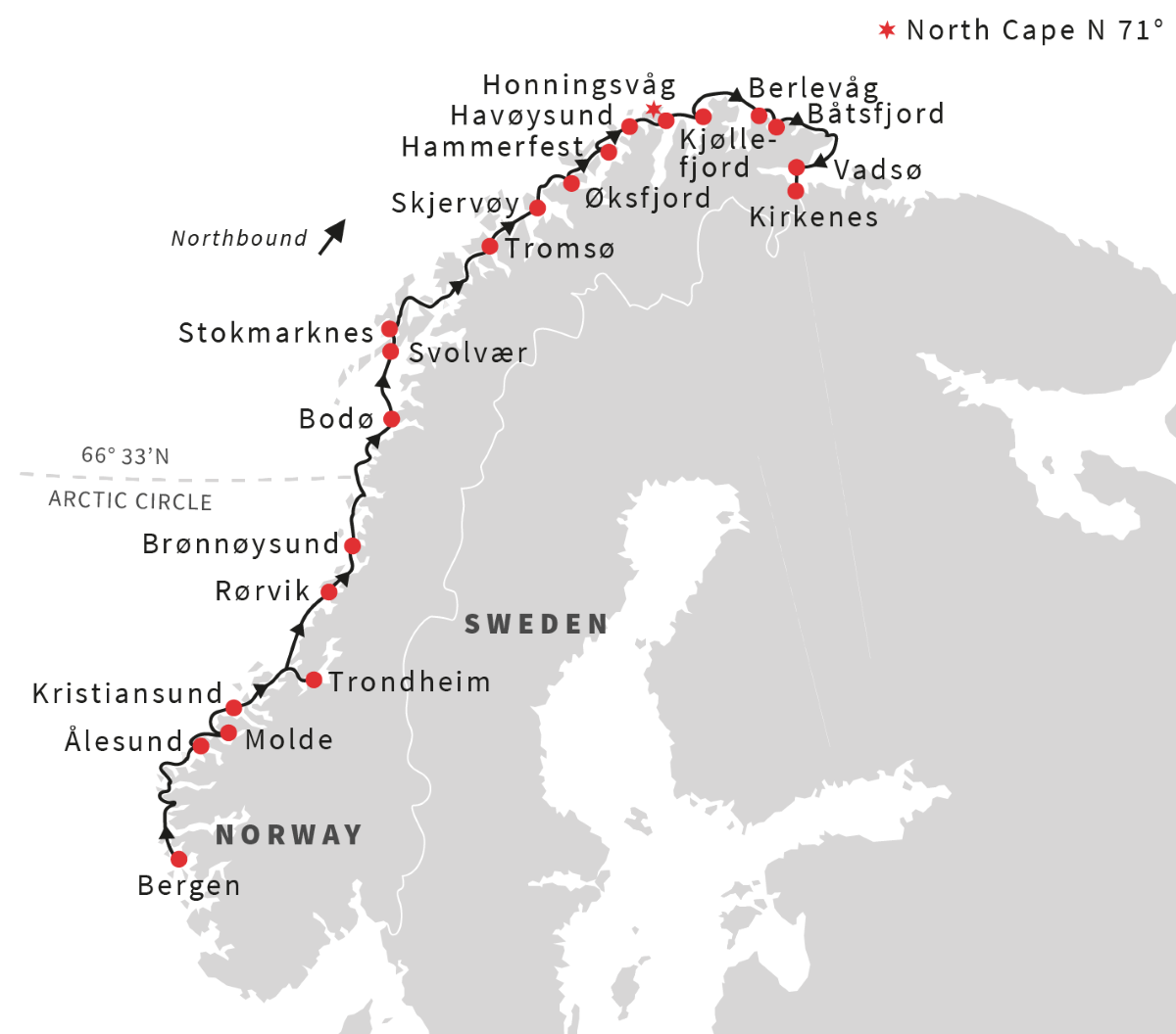 fjord cruise map